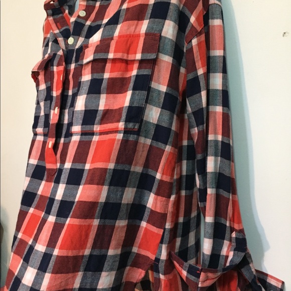 Old Navy Boyfriend Shirt Plaid XS-S - Picture 3 of 8
